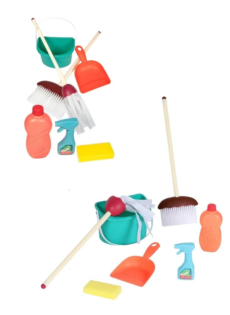 Premium Kids Cleaning Toy Set with Bucket, Mop & Accessories Pretend Play Housekeeping Kit - Image 2